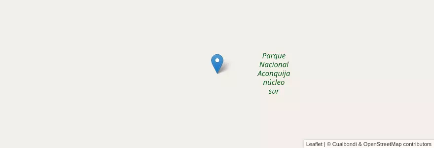 Mapa de ubicacion de Parque Nacional Aconquija núcleo sur en アルゼンチン, トゥクマン州, Departamento Juan Bautista Alberdi, Municipio De Escaba.