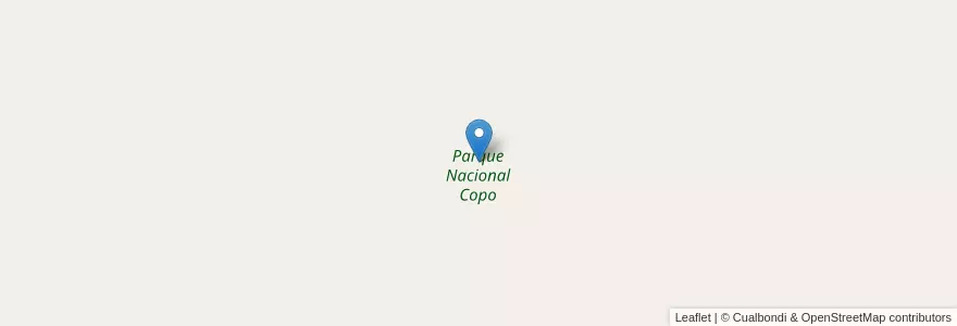 Mapa de ubicacion de Parque Nacional Copo en アルゼンチン, サンティアゴ・デル・エステロ州, Departamento Copo.