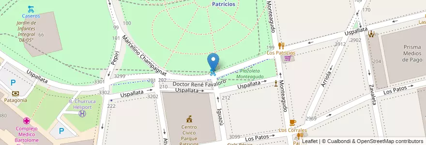 Mapa de ubicacion de Parque Patricios, Parque Patricios en Argentinië, Ciudad Autónoma De Buenos Aires, Comuna 4, Buenos Aires.