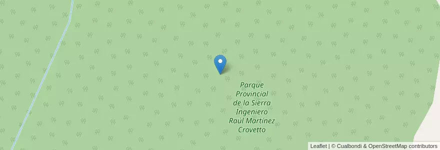 Mapa de ubicacion de Parque Provincial de la Sierra Ingeniero Raúl Martínez Crovetto en 阿根廷, Misiones, Departamento Apóstoles, Municipio De San José.
