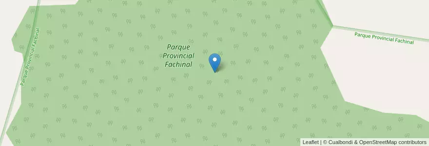 Mapa de ubicacion de Parque Provincial Fachinal en Arjantin, Misiones, Departamento Capital, Municipio De Fachinal.