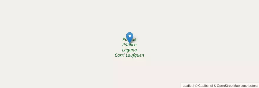 Mapa de ubicacion de Parque Público Laguna Carri Laufquen en アルゼンチン, チリ, リオネグロ州, Departamento Veinticinco De Mayo.