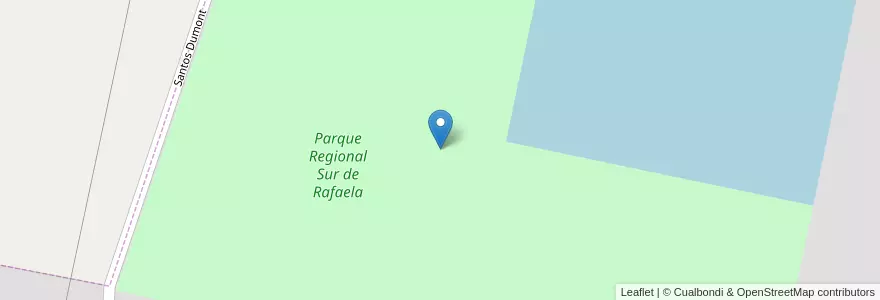 Mapa de ubicacion de Parque Regional Sur de Rafaela en الأرجنتين, سانتا في, Departamento Castellanos, Municipio De Rafaela.