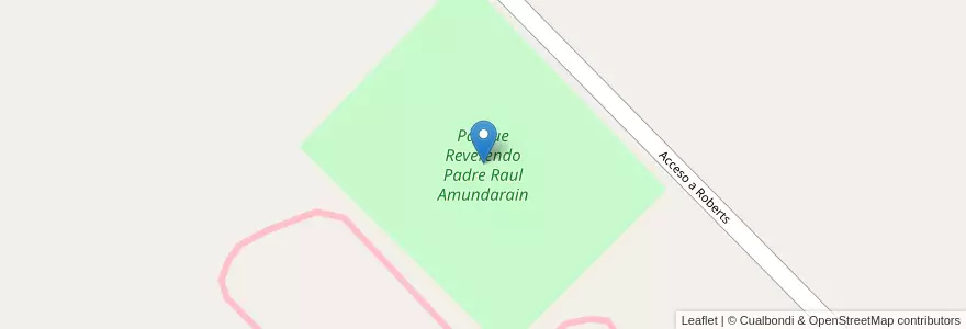 Mapa de ubicacion de Parque Reverendo Padre Raul Amundarain en الأرجنتين, بوينس آيرس, Partido De Lincoln.