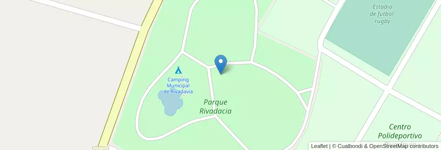 Mapa de ubicacion de Parque Rivadacia en Argentina, Chile, Mendoza, Departamento Rivadavia, Distrito Ciudad De Rivadavia.