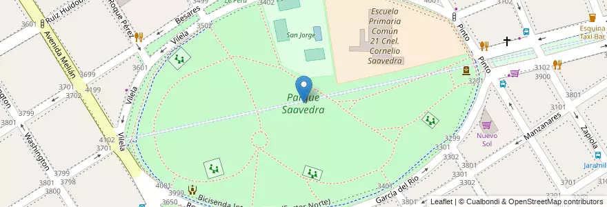 Mapa de ubicacion de Parque Saavedra, Saavedra en Argentina, Ciudad Autónoma De Buenos Aires, Comuna 12, Buenos Aires.