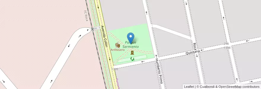 Mapa de ubicacion de Parque Sarmiento en Argentine, Province De Buenos Aires, Partido De Coronel De Marina Leonardo Rosales, Punta Alta.