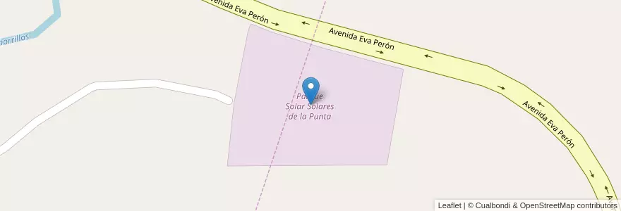 Mapa de ubicacion de Parque Solar Solares de la Punta en Argentinien, San Luis, Juan Martín De Pueyrredón, Municipio De San Luis.