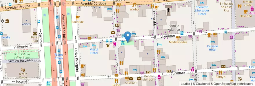 Mapa de ubicacion de Parque Suipacha, San Nicolas en آرژانتین, Ciudad Autónoma De Buenos Aires, Comuna 1, Buenos Aires.