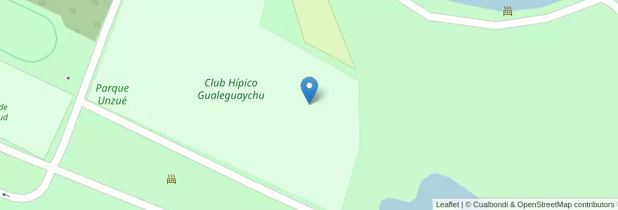 Mapa de ubicacion de Parque Unzué en آرژانتین, استان انتره ریوس, Departamento Gualeguaychú, Distrito Costa Uruguay Norte, Gualeguaychú, Gualeguaychú.