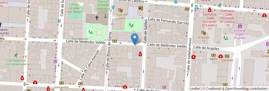 Mapa de ubicacion de Parquímetro en Spagna, Comunidad De Madrid, Comunidad De Madrid, Área Metropolitana De Madrid Y Corredor Del Henares, Madrid.