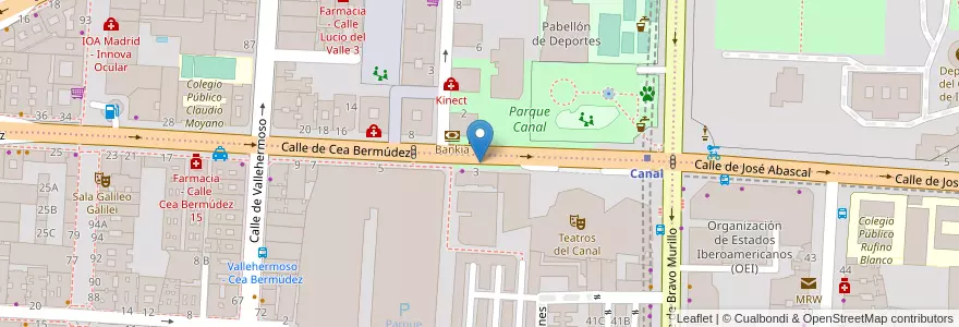 Mapa de ubicacion de Parquímetro en Spanien, Autonome Gemeinschaft Madrid, Autonome Gemeinschaft Madrid, Área Metropolitana De Madrid Y Corredor Del Henares, Madrid.