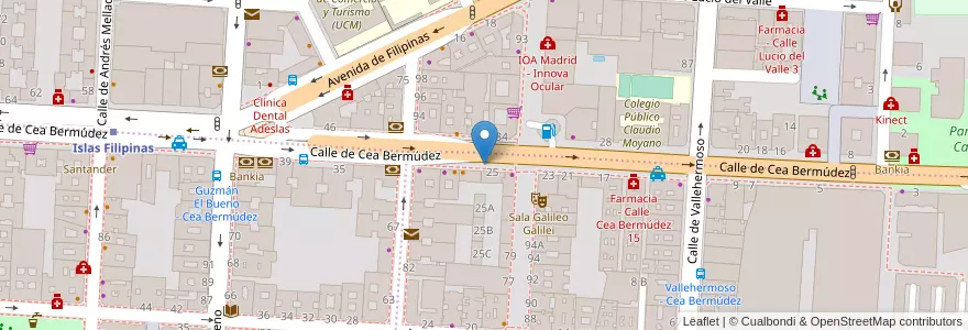 Mapa de ubicacion de Parquímetro en Espagne, Communauté De Madrid, Communauté De Madrid, Área Metropolitana De Madrid Y Corredor Del Henares, Madrid.