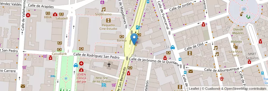 Mapa de ubicacion de Parquímetro en España, Comunidad De Madrid, Comunidad De Madrid, Área Metropolitana De Madrid Y Corredor Del Henares, Madrid.