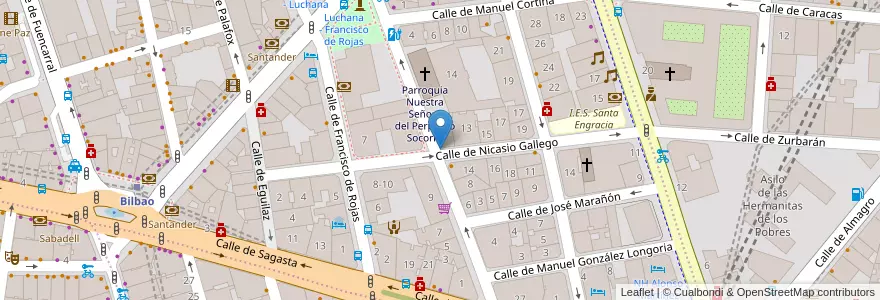 Mapa de ubicacion de Parquímetro en Испания, Мадрид, Мадрид, Área Metropolitana De Madrid Y Corredor Del Henares, Мадрид.