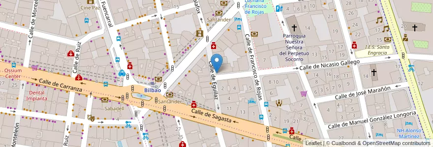 Mapa de ubicacion de Parquímetro en Spanje, Comunidad De Madrid, Comunidad De Madrid, Área Metropolitana De Madrid Y Corredor Del Henares, Madrid.