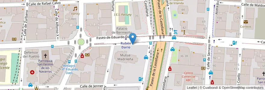 Mapa de ubicacion de Parquímetro en Испания, Мадрид, Мадрид, Área Metropolitana De Madrid Y Corredor Del Henares, Мадрид.