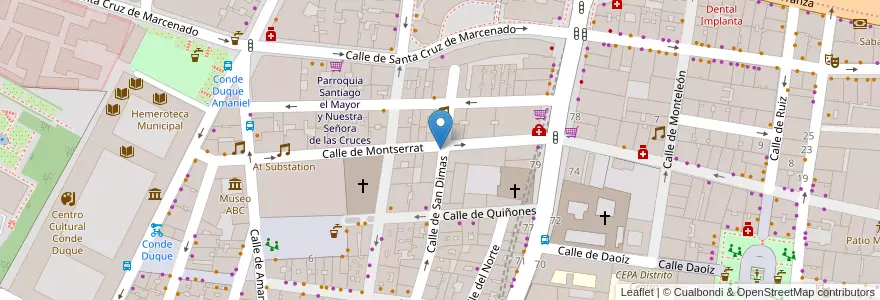 Mapa de ubicacion de Parquímetro en İspanya, Comunidad De Madrid, Comunidad De Madrid, Área Metropolitana De Madrid Y Corredor Del Henares, Madrid.