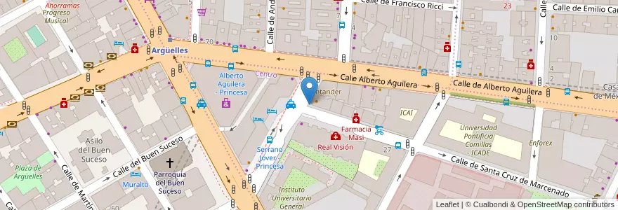 Mapa de ubicacion de Parquímetro en إسبانيا, منطقة مدريد, منطقة مدريد, Área Metropolitana De Madrid Y Corredor Del Henares, مدريد.