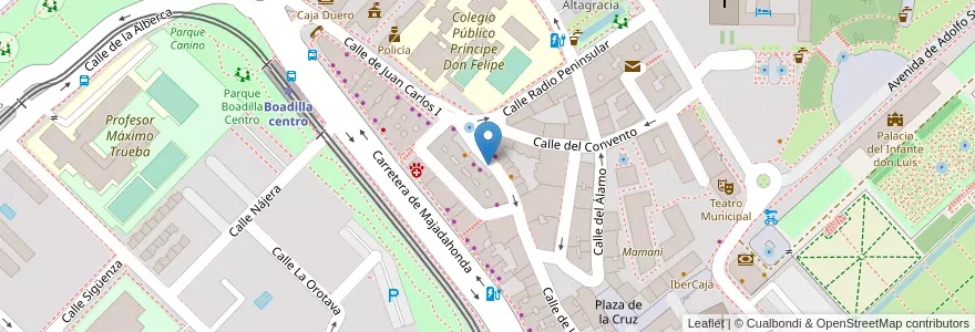 Mapa de ubicacion de Parquímetro en 스페인, Comunidad De Madrid, Comunidad De Madrid, Área Metropolitana De Madrid Y Corredor Del Henares, Boadilla Del Monte.