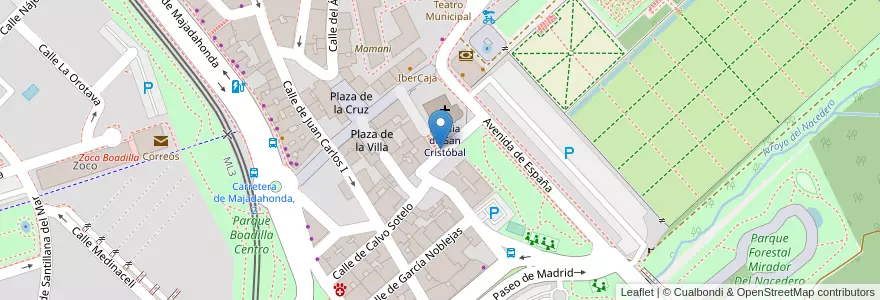 Mapa de ubicacion de Parquímetro en İspanya, Comunidad De Madrid, Comunidad De Madrid, Área Metropolitana De Madrid Y Corredor Del Henares, Boadilla Del Monte.