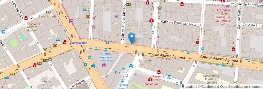 Mapa de ubicacion de Parquímetro en اسپانیا, بخش خودمختار مادرید, بخش خودمختار مادرید, Área Metropolitana De Madrid Y Corredor Del Henares, مادرید.
