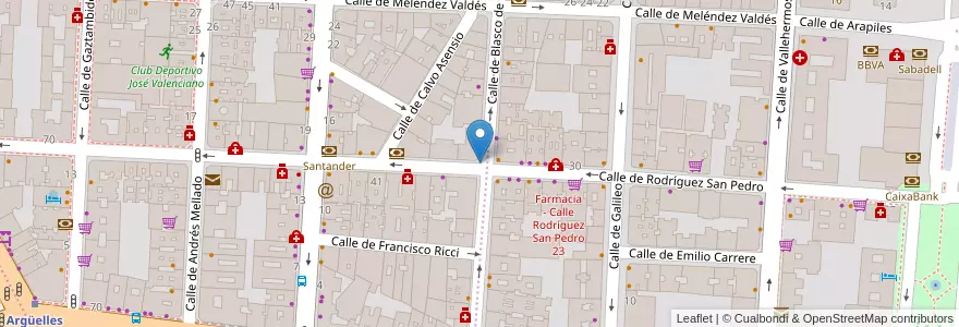Mapa de ubicacion de Parquímetro en Spagna, Comunidad De Madrid, Comunidad De Madrid, Área Metropolitana De Madrid Y Corredor Del Henares, Madrid.