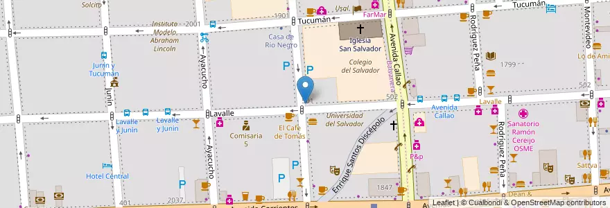 Mapa de ubicacion de Parquímetro, Balvanera en Arjantin, Ciudad Autónoma De Buenos Aires, Comuna 3, Buenos Aires.
