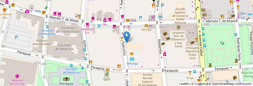 Mapa de ubicacion de Parquímetro, Recoleta en アルゼンチン, Ciudad Autónoma De Buenos Aires, Comuna 2, ブエノスアイレス.