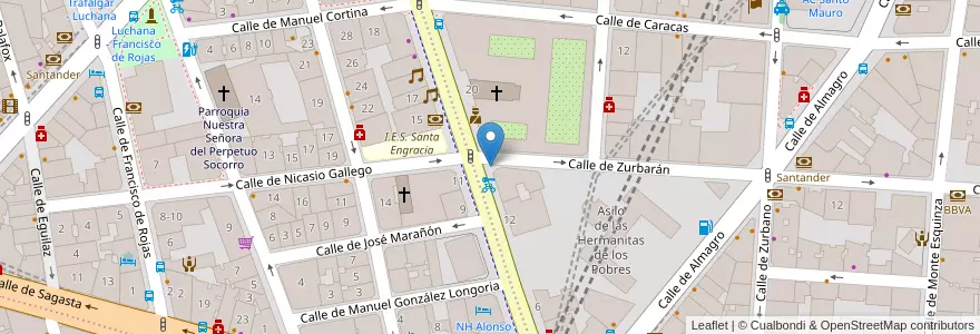 Mapa de ubicacion de Parquímetro en Spanien, Autonome Gemeinschaft Madrid, Autonome Gemeinschaft Madrid, Área Metropolitana De Madrid Y Corredor Del Henares, Madrid.