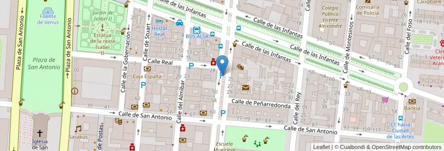 Mapa de ubicacion de Parquímetros Aranjuez en Spagna, Comunidad De Madrid, Comunidad De Madrid, Las Vegas, Aranjuez.
