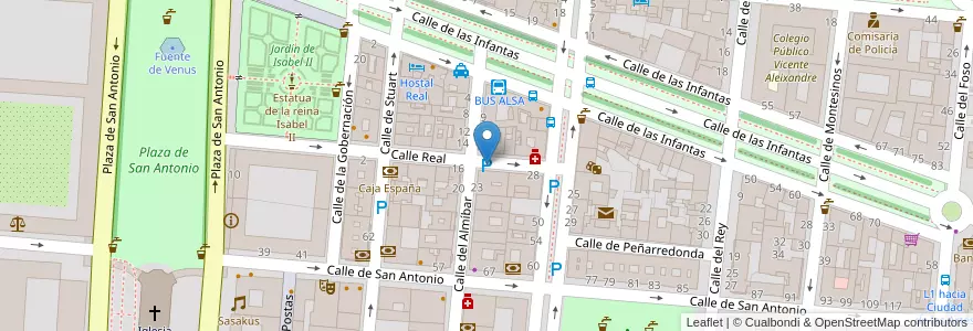 Mapa de ubicacion de Parquímetros Aranjuez en İspanya, Comunidad De Madrid, Comunidad De Madrid, Las Vegas, Aranjuez.