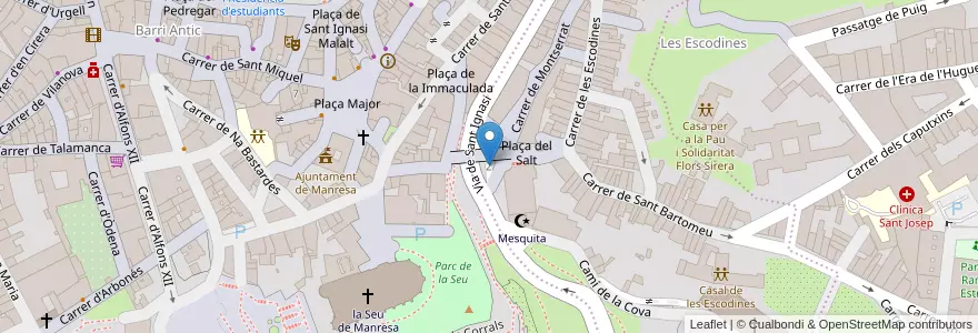 Mapa de ubicacion de Pàrquing Centre Històric en Sepanyol, Catalunya, Barcelona, Bages, Manresa.
