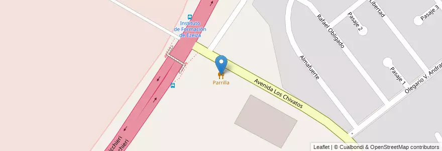 Mapa de ubicacion de Parrilla en Arjantin, Buenos Aires, Partido De Ezeiza, Aeropuerto Internacional Ezeiza.