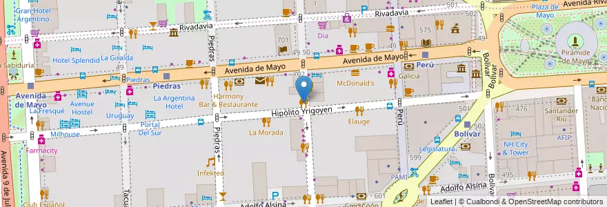 Mapa de ubicacion de Parrilla al Carbon, Montserrat en Argentinien, Ciudad Autónoma De Buenos Aires, Comuna 1, Buenos Aires.