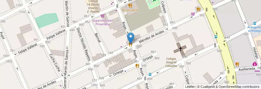 Mapa de ubicacion de parrilla, Caballito en 아르헨티나, Ciudad Autónoma De Buenos Aires, 부에노스아이레스, Comuna 6.