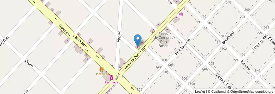 Mapa de ubicacion de Parrilla Don Bosco en Arjantin, Buenos Aires, Partido De La Matanza, Partido De Morón.