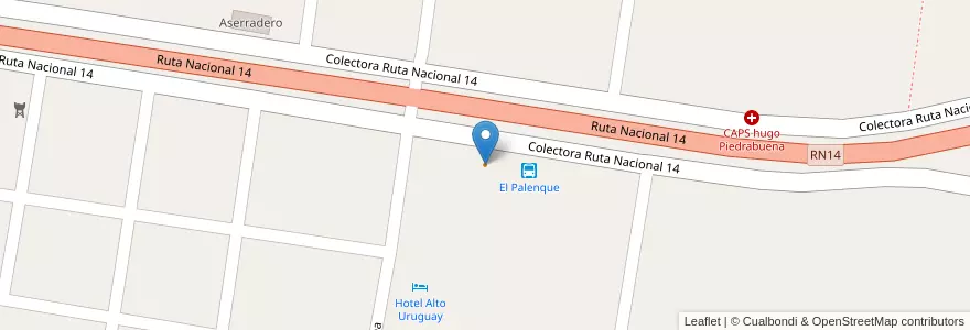 Mapa de ubicacion de Parrilla Don Victor en アルゼンチン, コリエンテス州, Departamento General Alvear, Municipio De Alvear.