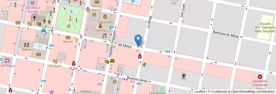 Mapa de ubicacion de Parrilla El Gordo en آرژانتین, استان انتره ریوس, Departamento Concordia, Distrito Suburbios, Concordia, Concordia.