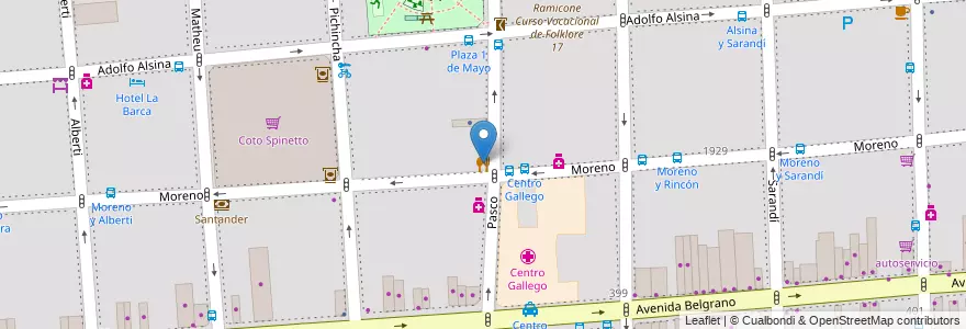 Mapa de ubicacion de Parrilla El Litorel, Balvanera en 阿根廷, Ciudad Autónoma De Buenos Aires, Comuna 3, 布宜诺斯艾利斯.