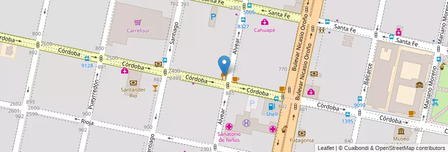 Mapa de ubicacion de Parrilla Estilo Las Palmas en Argentine, Santa Fe, Departamento Rosario, Municipio De Rosario, Rosario.