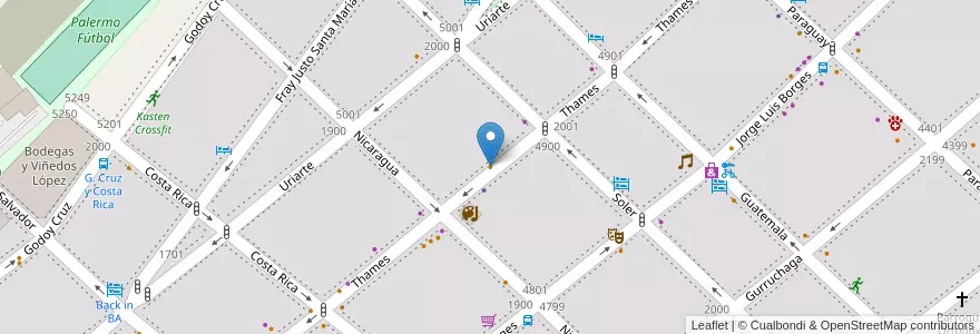 Mapa de ubicacion de Parrilla La Barata, Palermo en Argentinië, Ciudad Autónoma De Buenos Aires, Buenos Aires, Comuna 14.