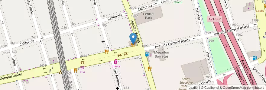 Mapa de ubicacion de Parrilla La Familia, Barracas en Argentinië, Ciudad Autónoma De Buenos Aires, Partido De Avellaneda, Comuna 4, Buenos Aires.