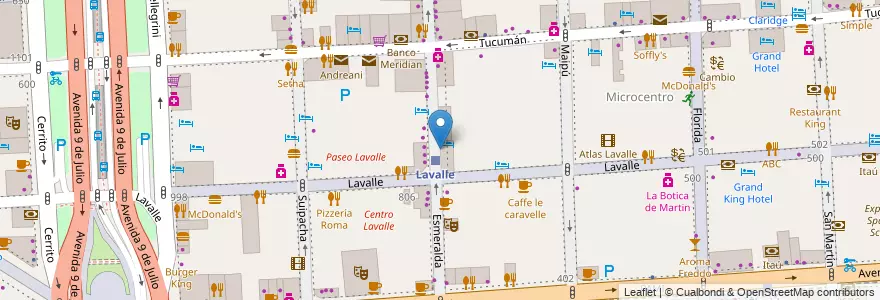 Mapa de ubicacion de Parrilla Libre, San Nicolas en 아르헨티나, Ciudad Autónoma De Buenos Aires, Comuna 1, 부에노스아이레스.