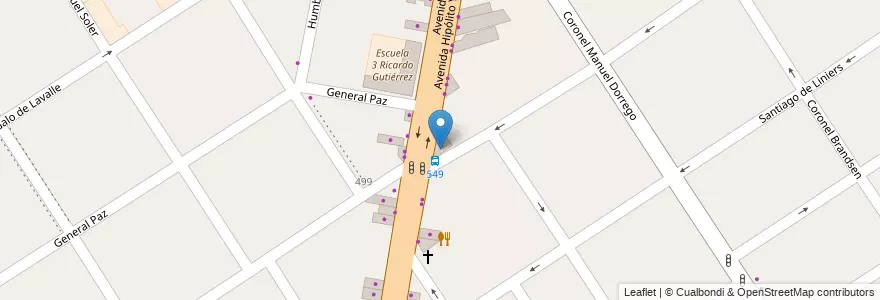 Mapa de ubicacion de Parrilla Lo de Claudio en Arjantin, Buenos Aires, Partido De Lomas De Zamora, Temperley.