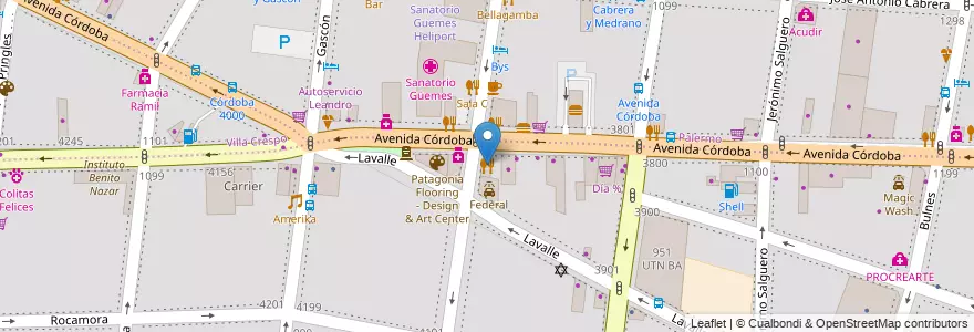 Mapa de ubicacion de Parrilla & Pastas Libre, Almagro en Argentinien, Ciudad Autónoma De Buenos Aires, Buenos Aires.