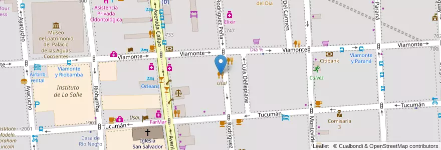 Mapa de ubicacion de Parrilla Peña, San Nicolas en Arjantin, Ciudad Autónoma De Buenos Aires, Buenos Aires.