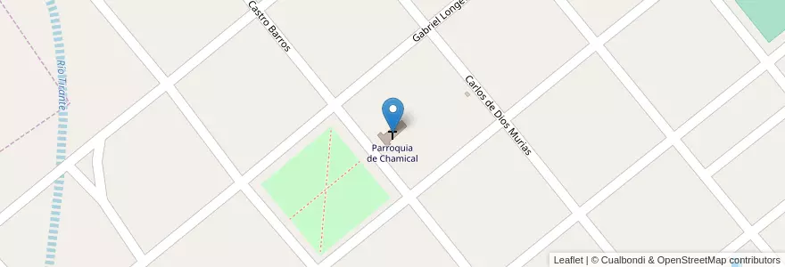 Mapa de ubicacion de Parroquia de Chamical en アルゼンチン, ラ・リオハ州, Departamento Chamical, Chamical.