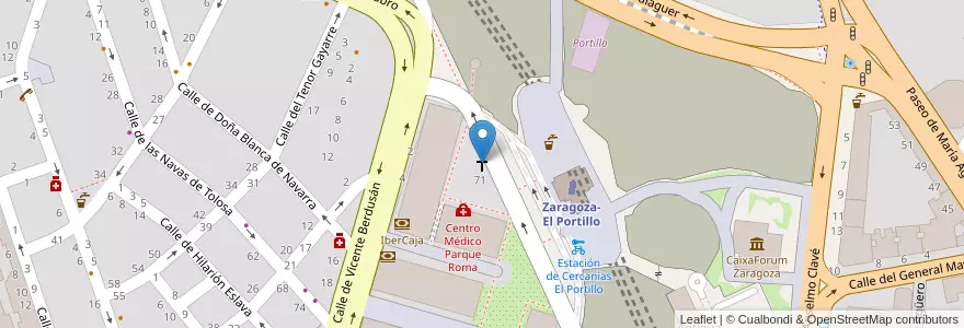 Mapa de ubicacion de Parroquia de Nuestra Señora de la Almudena en İspanya, Aragón, Zaragoza, Zaragoza, Zaragoza.