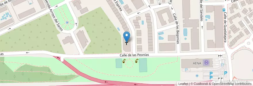 Mapa de ubicacion de Parroquia de Nuestra Señora de las Américas en 西班牙, Comunidad De Madrid, Comunidad De Madrid, Área Metropolitana De Madrid Y Corredor Del Henares, Madrid.
